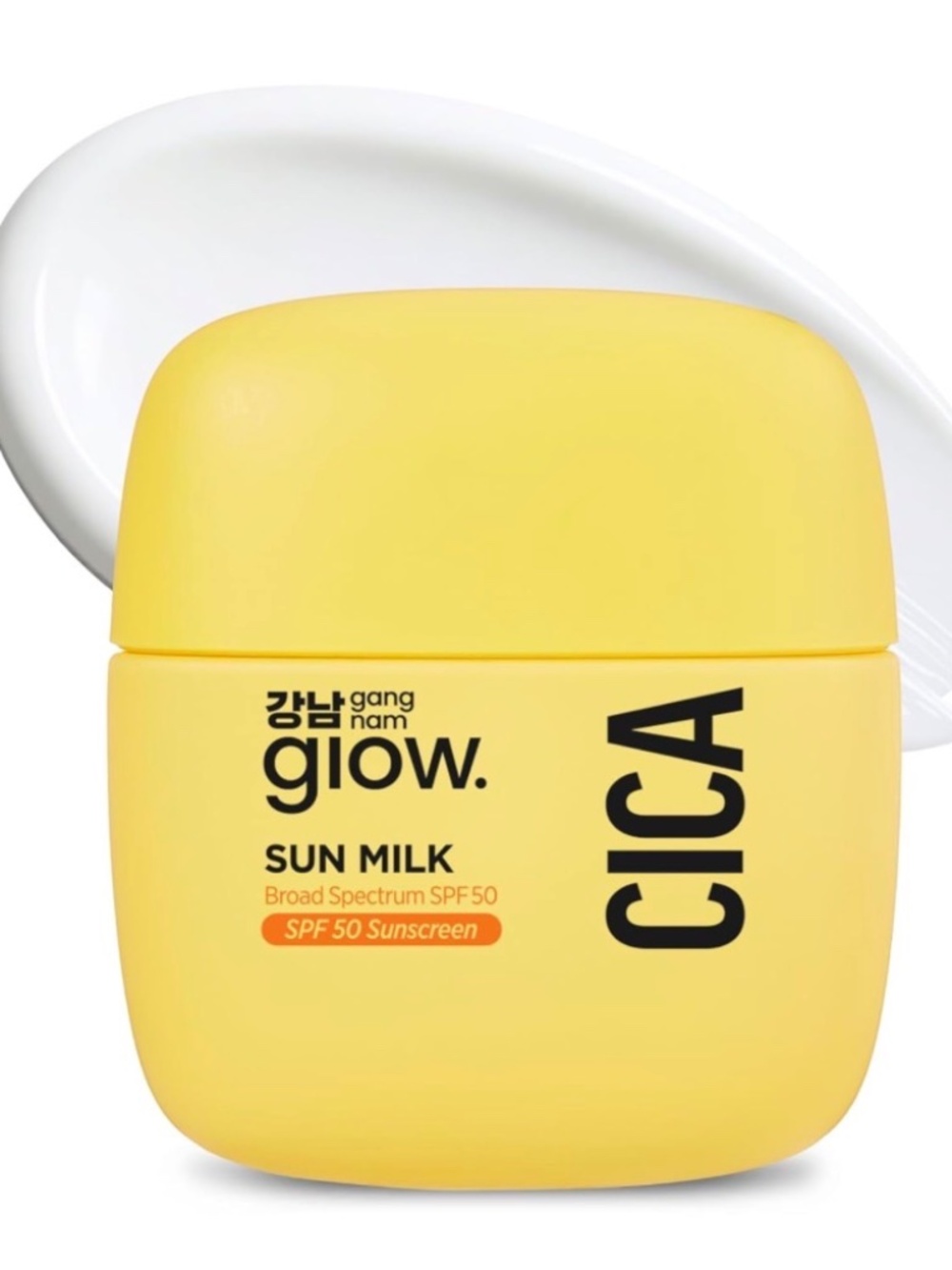 GANGNAM glow CICA SUN MILK, Moisturizer with SPF 50, Invisible Broad Spectrum Su
